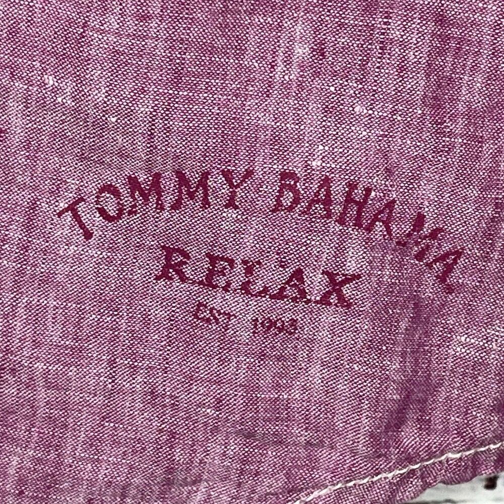 Tommy Bahama Shirt Relax Mens M Pink 100% Linen Short Sleeve Button Down Resort - Picture 5 of 13